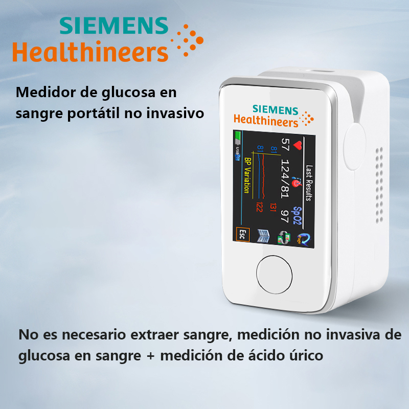 （❤Oferta especial: 45€）[Medidor de glucosaen sangremultifuncional noinvasivo] Detecciónde glucosa ensangre, detección defrecuencia cardiaca,detección detemperaturacorporal, grabaciónde datos, pantallatáctil grande,conexión Bluetooth